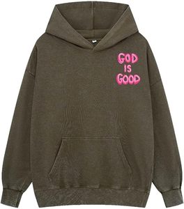 Sudadera con capucha cristiana personalizada con estampado de versículos bíblicos de Jesús, Dios es bueno, sudadera vintage con estampado, nuevos diseños de sudaderas con capucha. - Product Image 1