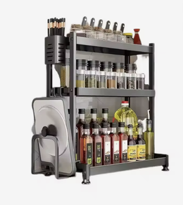 Estante de Cocina de Acero al Carbono de 3 Niveles, Organizador de Condimentos, Soporte para Encimera, Fabricación OEM/ODM en Vietnam - Product Image 1