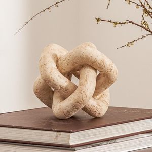 Knot Decor Beige Wooden Coffee <b>Table</b> Decoration Boho Chain Link Modern Shelf Entryway Home Living Room Waterproof Fast Delivery - Product Image 1