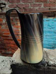 Natural Horn Coffee Mug & Buffalo Horn Glasses | Handmade Reusable Portable Christmas Design for Beer <b>Wine</b> & Home Decor - Product Image 1