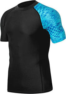 Camisetas de compresión deportivas más vendidas, de secado rápido, manga corta, con protección UPF50+ para natación, para hombre. - Product Image 6
