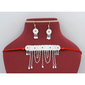 Martasha diseñador islámico Ramadán especial plateado UAE joyería especial Dubai joyería collar pendiente conjunto Joyería Árabe - Product Image 5