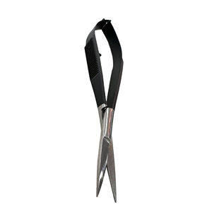 Tijeras de acuario profesionales de acero inoxidable de alta calidad de 16 cm con resorte, negras, para logotipo personalizado - Product Image 3