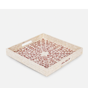 Plateau en nacre, organiseur de dîner, mini vase rond pour fleurs, décoration de table de salon, rangement, plateau en nacre - Product Image 3