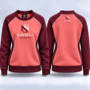 Sudadera de cuello redondo para mujer, cálida para invierno, con bordado, 100% algodón, forro polar, manga larga, venta al por mayor - Product Image 3