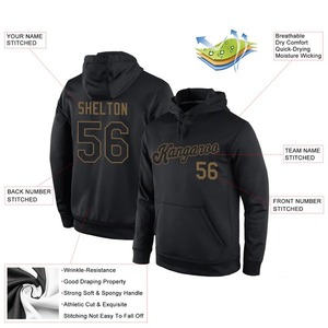 Custom Own Black Black Old <b>Gold</b> <b>Hoodie</b> Stitched Jersey Basketball Style Fleece Pullover Sweatshirt Team Casual Sportswear <b>Hoodie</b> - Product Image 3