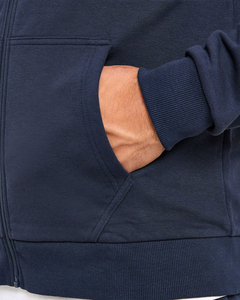 Sudadera con Capucha Azul Marino para Hombre, con Cierre, Ligera, de Color Sólido, con Bolsillo Frontal y Cordón Ajustable, al Por Mayor, con Logotipo Personalizado, de la Mejor Calidad, a Precios de Fábrica - Product Image 6