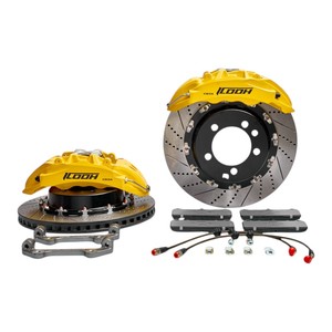 IC6 Étriers de frein multi-pistons <span class=keywords><strong>bleu</strong></span> clair personnalisés, disques de frein entièrement percés et adaptateurs professionnels pour <span class=keywords><strong>Jaguar</strong></span> XEL - Product Image 2