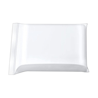 Nouvelle pochette plate carrée transparente en plastique avec fermeture éclair et poignée, sac d'emballage, fournisseur d'usine