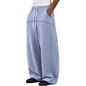 Pantalon de yoga évasé taille haute pour femme, couleur unie, avec bande latérale, extensible, tricoté, longueur intégrale, pour toutes les saisons - Product Image 6