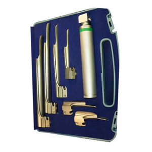 High Quality New Set of 6 Reusable Stainless Steel Laryngoscopes Manual Power Source Fiber <b>Optic</b> <b>Instrument</b> Set - Product Image 5