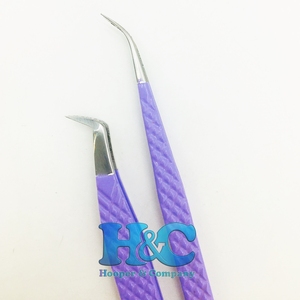 Pinzas Curvas Profesionales de 65 Grados, Pinzas Antideslizantes de Acero Inoxidable, Pinzas Afiladas para Extensión de Pestañas, Volumen Sostenible - Product Image 3