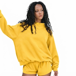 <b>Women's</b> Winter Autumn Comfortable <b>Fleece</b> Fabric Solid <b>Pattern</b> Light-Color Mock Neck Sweatshirt Front Anti-Wrinkle Breathable - Product Image 1