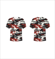 T-shirt vert pour homme à imprimé intégral, manches courtes, col rond, haut décontracté avec options d'imprimés abstraits et camouflage