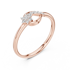 MINIMALIST LAB GROWN DIAMOND <b>RING</b> <b>SET</b> IN 18KT ROSE <b>GOLD</b> ENGAGEMENT PARTY VALENTINE GIFTING GLAM EVENTS DAILY USE FOR WOMEN - Product Image 3