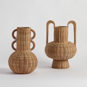 On-trend rattan vase flower holder pot hand woven vases mariage birthday event <b>table</b> <b>decoration</b> - Product Image 6