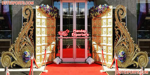 <b>Moroccan</b> Wedding Entrance With Decor Panels South Indian Wedding Entrance Decor Arches Grand Wedding Entrance With <b>Mirror</b> Frames - Product Image 4