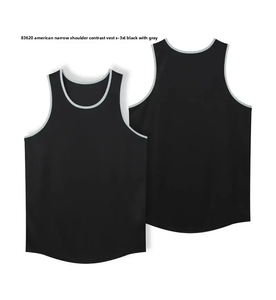 Camiseta Deportiva Estilo Americano para Hombre, Talla Grande, Delgada, con Bloques de Color, Mezcla de Algodón, Protección UV, Secado Rápido - Product Image 6