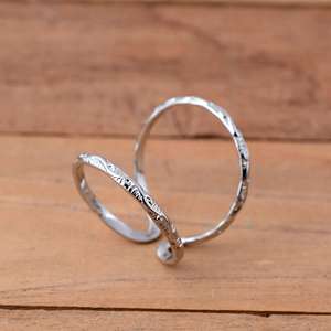 SHYAM JEWELRS Handmade Engraved 925 <b>Silver</b> Unisex Finger Splint Swan Neck <b>DIP</b> Joint Support Ring Therapeutic Minimalist Party - Product Image 4