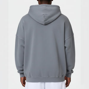 Sweat à capuche pour homme de haute qualité 2026, sweat-shirt décontracté uni, impression personnalisée du logo, surdimensionné, 580 g/m², hiver, 100 % coton - Product Image 2