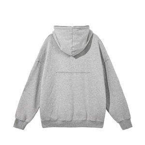Sweat à capuche en pur coton à la mode Pull en pur coton 350 g/m² avec étiquette personnalisée - Product Image 4