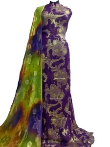 Conjunto de 3 Piezas de Dirac Somalí, Gogra Garbasar, en Viscosa con Encaje y Estampado Floral, Ropa Tradicional de Lujo Ecológica para Mujer, para Ocasiones Especiales - Product Image 3