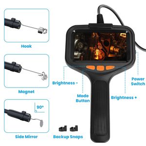Telecamera d'Ispezione 4.3 Pollici con Cavo da 16.4 Piedi, Endoscopio Articolato, 2 Modalità, 3 Livelli di Luminosità Regolabili, Strumento per Ispezione Auto - Product Image 3