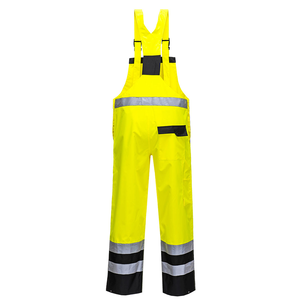 Pantalon de travail en coton haute visibilité jaune réfléchissant, robuste, pour hommes, vêtements de travail - Product Image 4