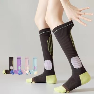 Wholesale Custom Women Professional Sports <b>Socks</b> <b>Running</b> Basketball Football Comfortable Mid Tube Knee High Compression <b>Socks</b> - Product Image 4
