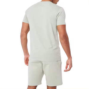 Ensemble short et sweat à capuche décontracté pour homme, collection été, respirant, en molleton 100 % coton écologique, avec logo personnalisé sur le devant, coupe classique – Grande Vente - Product Image 4