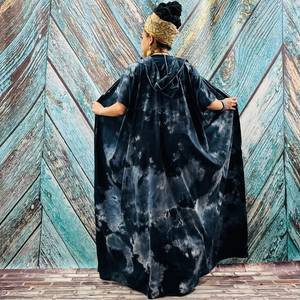 Dernier design, taille unique, kimono bandeau avec ceinture, coupe haute, en tissu rayonne, motif tie-dye fait main, robe pour femme - Product Image 5