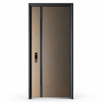 Porte d'entrée extérieure de sécurité de 2250 mm de haut avec caméra 2MP, accès intelligent, battant vers l'extérieur, charnière dissimulée, pour projets immobiliers