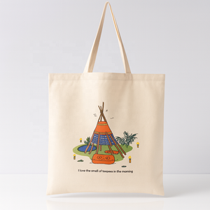 Bolsa de Compras Ecológica, Biodegradable, de Algodón de Grado Alimenticio, Reciclable, con Diseño Geométrico, Asa de Parche y Colores Personalizables - Product Image 1