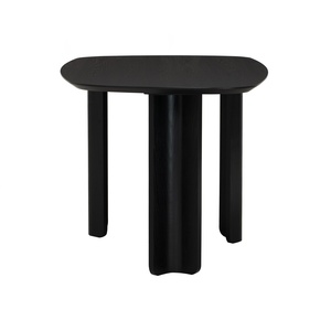 Modern Black Irregular Shape 1800mm Wooden <b>Dining</b> <b>Table</b> with Bentwood Legs Minimalist Design - Product Image 5