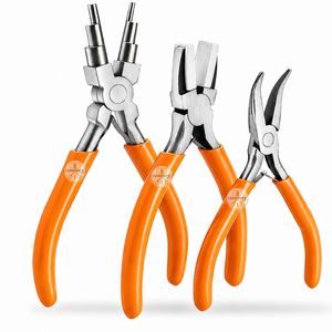 <b>Crimping</b> pliers jewelry <b>set</b> Professional Jewelry Pliers <b>Set</b> Nose Flat Nose Chain Nose Tools for Metal Bending DIY Crafting Beadi - Product Image 6