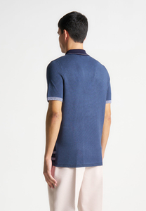 Polo pour homme, tissu doux, manches courtes, col classique, décontracté, pour l'été, les sports de plein air, le quotidien, bleu marine, confortable - Product Image 4