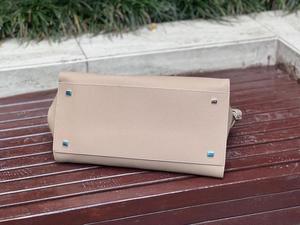 Bolso Tote de Cuero Granulado para Mujer, Bolso de Hombro Estructurado, Bolso de Trabajo, Logotipo Personalizado - Product Image 4