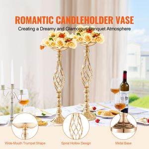20 Pezzi Vasi per Fiori in Metallo Dorato da 58cm/22.83FT, Supporti Alti per Composizioni Floreali, Espositori per Tavoli da Matrimonio - Product Image 2