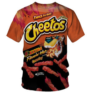 Camiseta de Verano para Hombre, Ecológica, de Secado Rápido, Poliéster/Algodón, con Estampado de Chips, Casual, Manga Corta, Corte Regular - Product Image 4