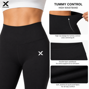 X Sports City Women's Tummy Control <b>Leggings</b> Squat Proof Breathable Soft Touch Solid Color Seamless Four-Way Stretch Pants OEM - Product Image 5