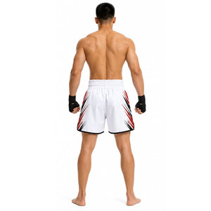 Shorts de bain pour hommes, conçus sur mesure avec logo, pour la gym et le combat, taille haute élastique, respirants, imprimés 3D, séchage rapide, fabriqués en Thaïlande - Product Image 3