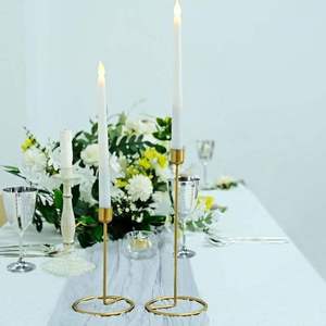 Porte-bougie en métal de haute qualité, design élégant, résistant à la chaleur, écologique, lot de 2 pièces, pour mariage, fête, intérieur de maison, hôtel - Product Image 4