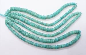 Perles Heishi en Amazonite Naturelle AAA 7-8MM, Perles Heishi en Amazonite de 16 Pouces, Perles Roue en Amazonite pour la Fabrication de Bijoux - Product Image 5