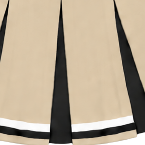 Jupe plissée beige pour cheerleading, pour femmes et filles, idéale pour la danse, les spectacles, l'entraînement, les compétitions, uniforme sportif - Product Image 4