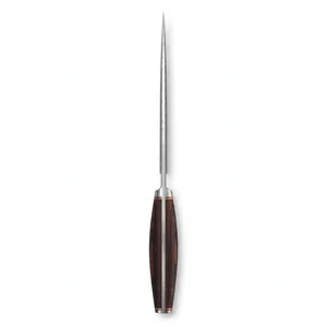 Couteau de chef de 6 pouces, manche en bois brun, lame martelée argentée, couverts de cuisine pour hacher les légumes, trancher les fruits, préparer les aliments - Product Image 6