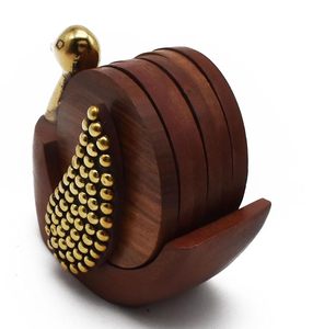 Wooden Duck Shape <b>Table</b> Coaster for Dining <b>Table</b> Tea <b>Coffee</b> Cups Decorative Handcrafted Drink Coasters for Home Kitchen - Product Image 4