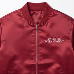 Wholesale Zipper Bomber Jacket <b>Men</b> Crewneck <b>Long</b> Sleeve 100% Satin Varstiy Bomber Jackets <b>Men's</b> Winter Warm Up Bomber <b>Coat</b> - Product Image 5