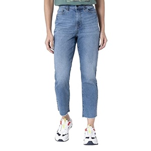 2025, superventas, pantalones vaqueros de mezclilla para mujer, pantalones lavados con cremallera, personalizados con su propio diseño de logotipo, precio barato, MOQ bajo, Color personalizado - Product Image 3