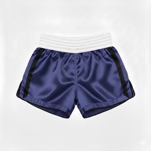Shorts de Muay Thai Haute Performance Écologiques avec Logo Avant, Séchage Rapide, Respirants, Motif Uni, Tissu Toile – Commandes en Gros - Product Image 3