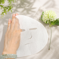 Masque facial en feuille de soie Y206 Japan S60, qualité soie, 60 g/m² |   Substrat de masque sec en fibres végétales fines de soie importées pour les soins de spa